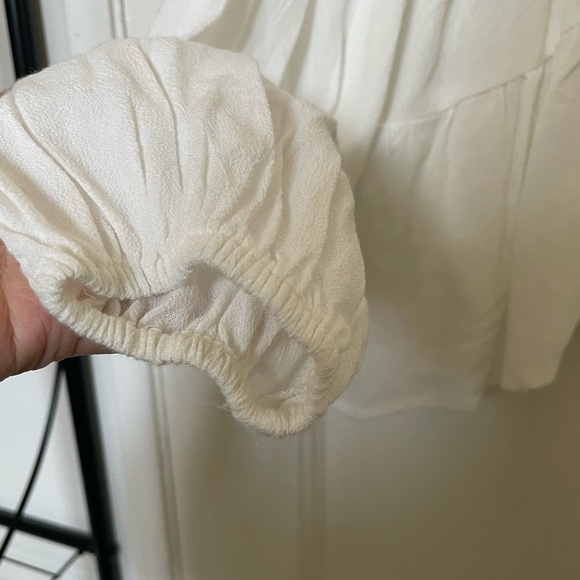 Urban Outfitters Tiered Babydoll Blouse Ivory S - Picture 4 of 5